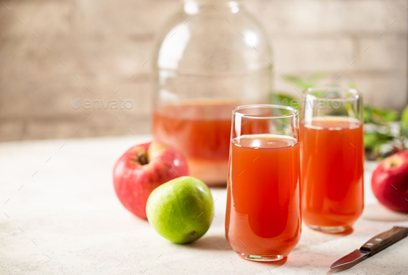 Glass Of Fresh Apple Juice Stock Photo By Ipolly Photodune